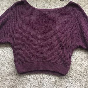 Purple off the shoulder sweater